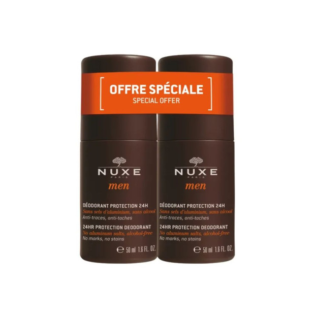 Nuxe MEN Déodorant Protection 24H, lot 2x50ml | Parashop.com