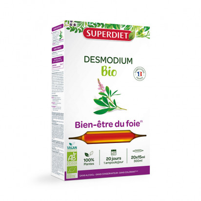 Desmodium Bien Etre du Foie, 20 ampoules Super Diet - Parashop