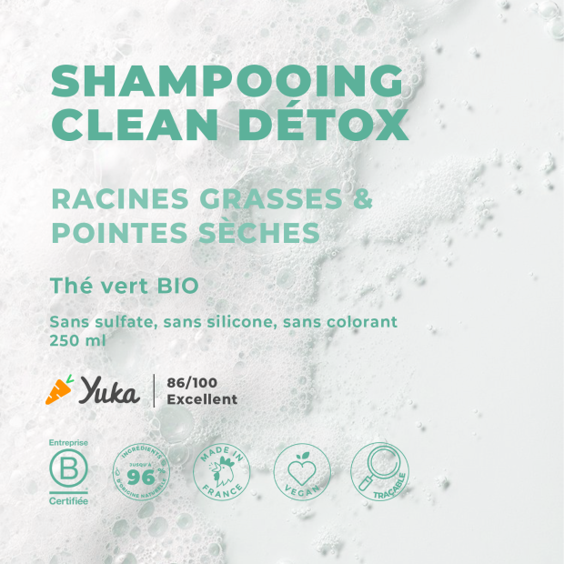 Energie Fruit Shampooing Clean Detox The Vert racines grasses pointes sèches, 250ml | Parashop.com