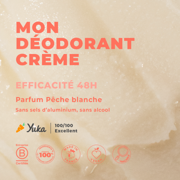 Energie Fruit Déocrème 48H parfum pêche blanche Bio, 45 g | Parashop.com