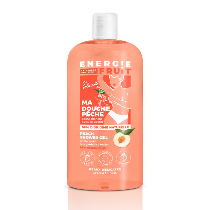 Energie Fruit Gel douche pêche blanche & eau de riz, 500ml | Parashop.com