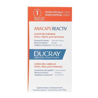 Ducray ANACAPS Expert Chute de Cheveux Chronique, 90 gélules | Parashop.com