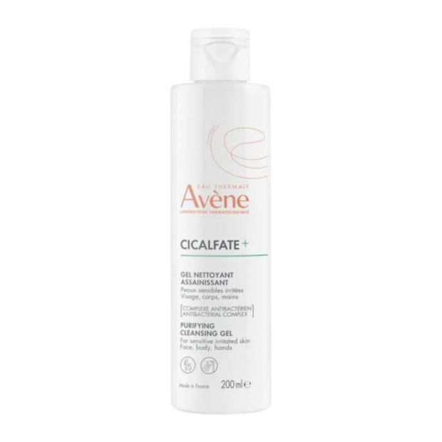 Avene CICALFATE+ Gel Nettoyant Assainissant Visage Corps & Mains, 200ml | Parashop.com