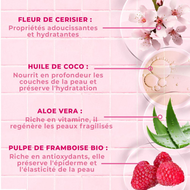 Energie Fruit Lait sorbet bio pulpe de framboise bio & fleur de cerisier, 200ml | Parashop.com