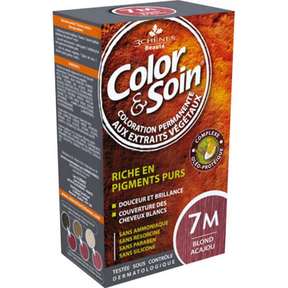 COLOR & SOIN Coloration permanente blond Acajou 7M Les 3 Chenes - Parashop