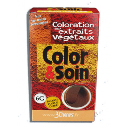 COLOR & SOIN Coloration permanente blond Foncé Doré 6G Les 3 Chenes - Parashop