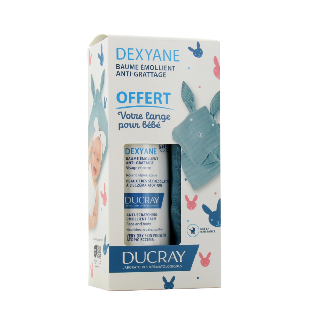 Dexyane Baume Émollient Anti-Grattage + Lange Bébé OFFERT