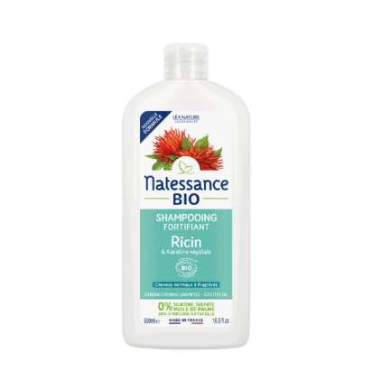 Shampoing Fortifiant Ricin Et Kératine Végétale Bio, 500ml