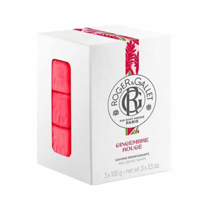 Gingembre Rouge Savons Bienfaisants, 3x100g