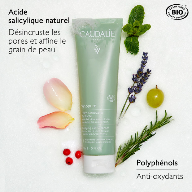Caudalie VINOPURE Gelée Nettoyante Purifiante 150ml | Parashop.com