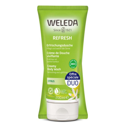 Crème de douche vivifiante au citrus, Lot 2x200ml