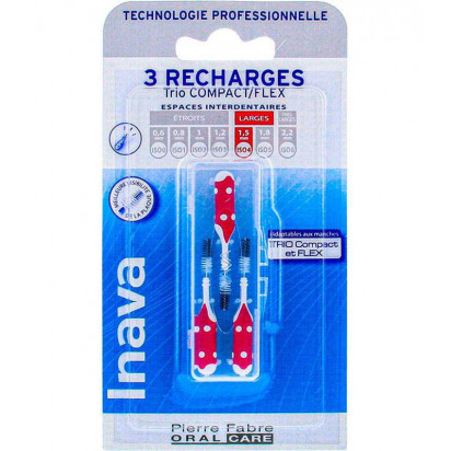 Brossettes Interdentaires Fines Coniques 3 Recharges Inava - Parashop