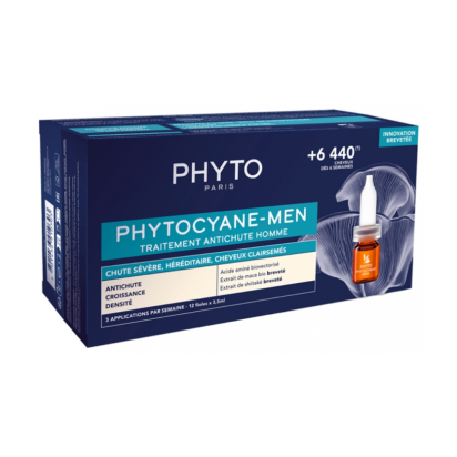 Phyto PHYTOCYANE Men Traitement Antichute Homme 12X3,5ml  - Parashop.com