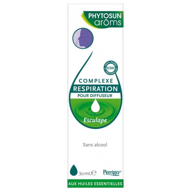 Respiration Complexe 100% d'Huiles Essentielles, 30ml Phytosun Aroms - Parashop
