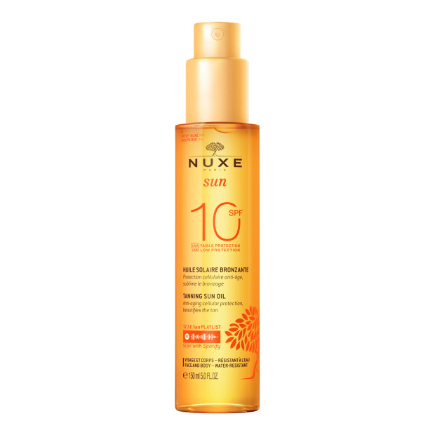 Nuxe SUN, Huile Bronzante Faible Protection SPF10, 150ml | Parashop.com
