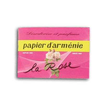 Carnet La Rose, 12 feuilles Papier d'Arménie™ - Parashop