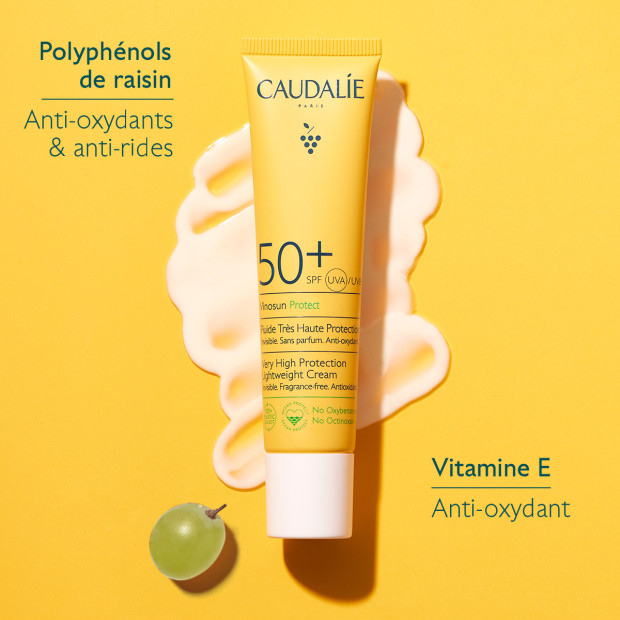 Caudalie VINOSUN Fluide solaire SPF50+, 40ml | Parashop.com