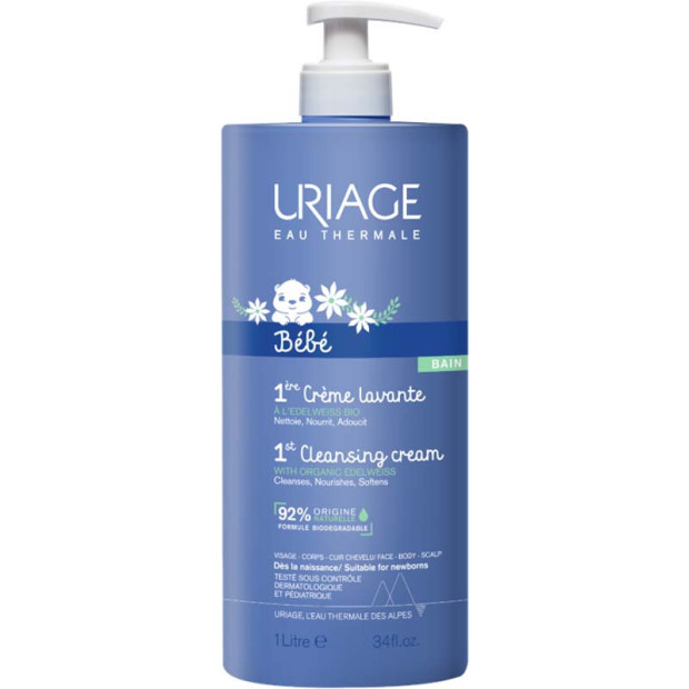 BÉBÉ 1ere Crème Lavante, 1L Uriage - Parashop