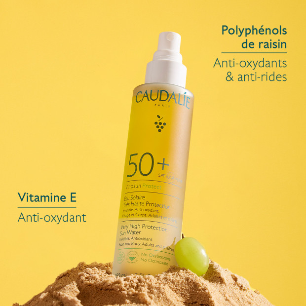 Caudalie VINOSUN Eau solaire SPF50, 150ml | Parashop.com