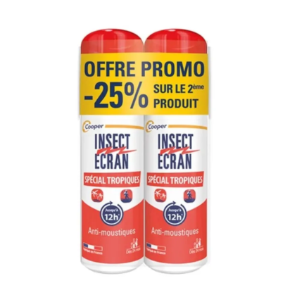 Anti-Moustiques Spray Répulsif Peau Spécial Tropiques, lot 2x75ml | Parashop.com
