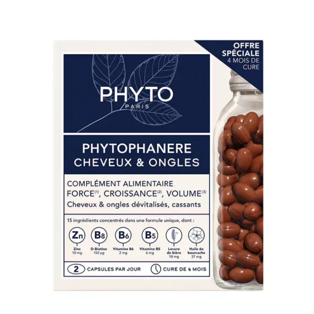 Phytophanere Cheveux Et Ongles 4 Mois De Traitement, 240 Capsules