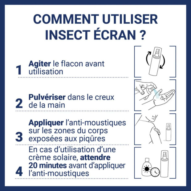 Anti-Moustiques Spray Répulsif Peau Zones Infestées, lot 2x100ml