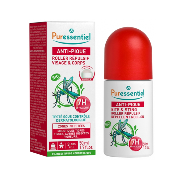 Puressentiel ANTI-PIQUE Roller répulsif visage et corps, 50ml | Parashop.com