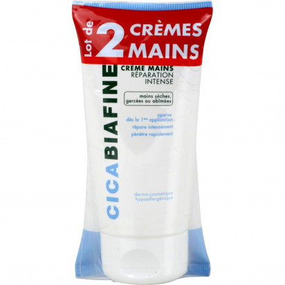 CICABIAFINE Crème Mains Réparation Intense, lot 2x75ml Les Dermocosmétiques de Biafine - Parashop