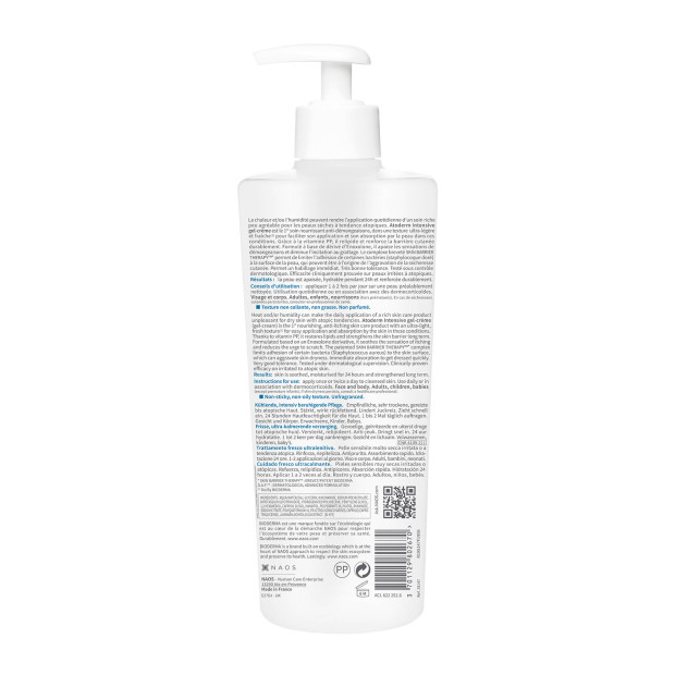 Bioderma ATODERM INTENSIVE gel crème soin frais ultra-apaisant, 500ml | Parashop.com