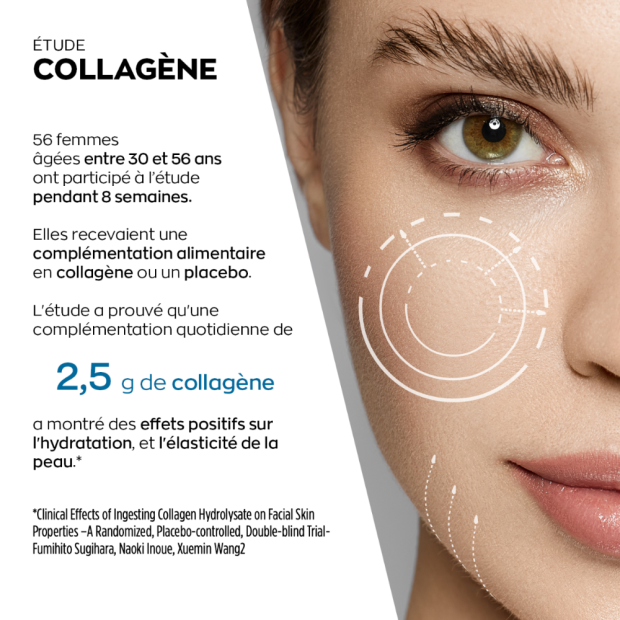 Collagène Marin Acide Hyaluronique Coenzyme Q10, 60 Comprimés
