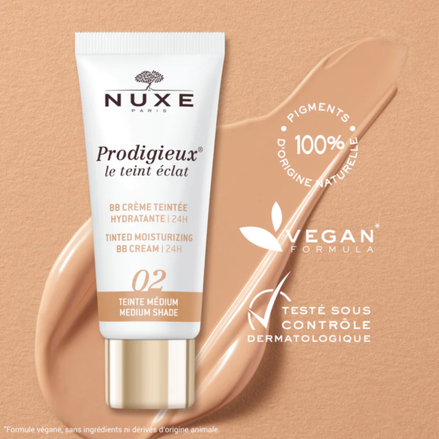 Prodigieux® Le Teint Eclat - Bb Crème Teintée Hydratante 24H - 02 Medium, 30ml