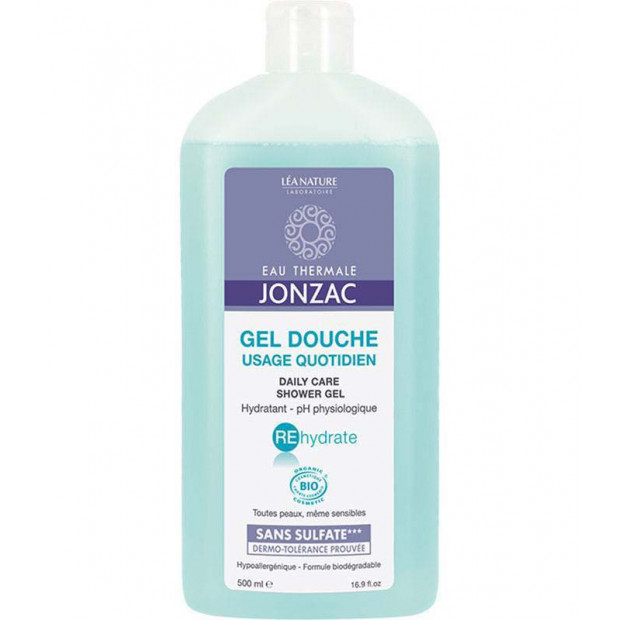 REHYDRATE Gel douche usage quotidien Bio, 500ml Jonzac - Parashop