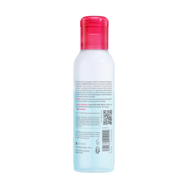 Bioderma CREALINE H2O Biphase démaquillant yeux sensibles et lèvres, 125ml | Parashop.com