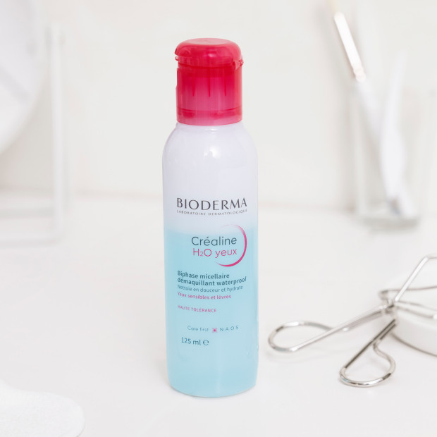Bioderma CREALINE H2O Biphase démaquillant yeux sensibles et lèvres, 125ml | Parashop.com