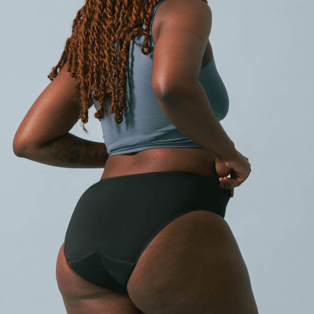 Culotte Menstruelle Sans Couture Flux Abondant Noir M