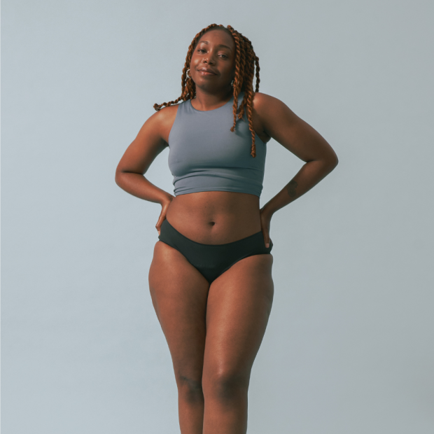Culotte Menstruelle Sans Couture Flux Abondant Noir M