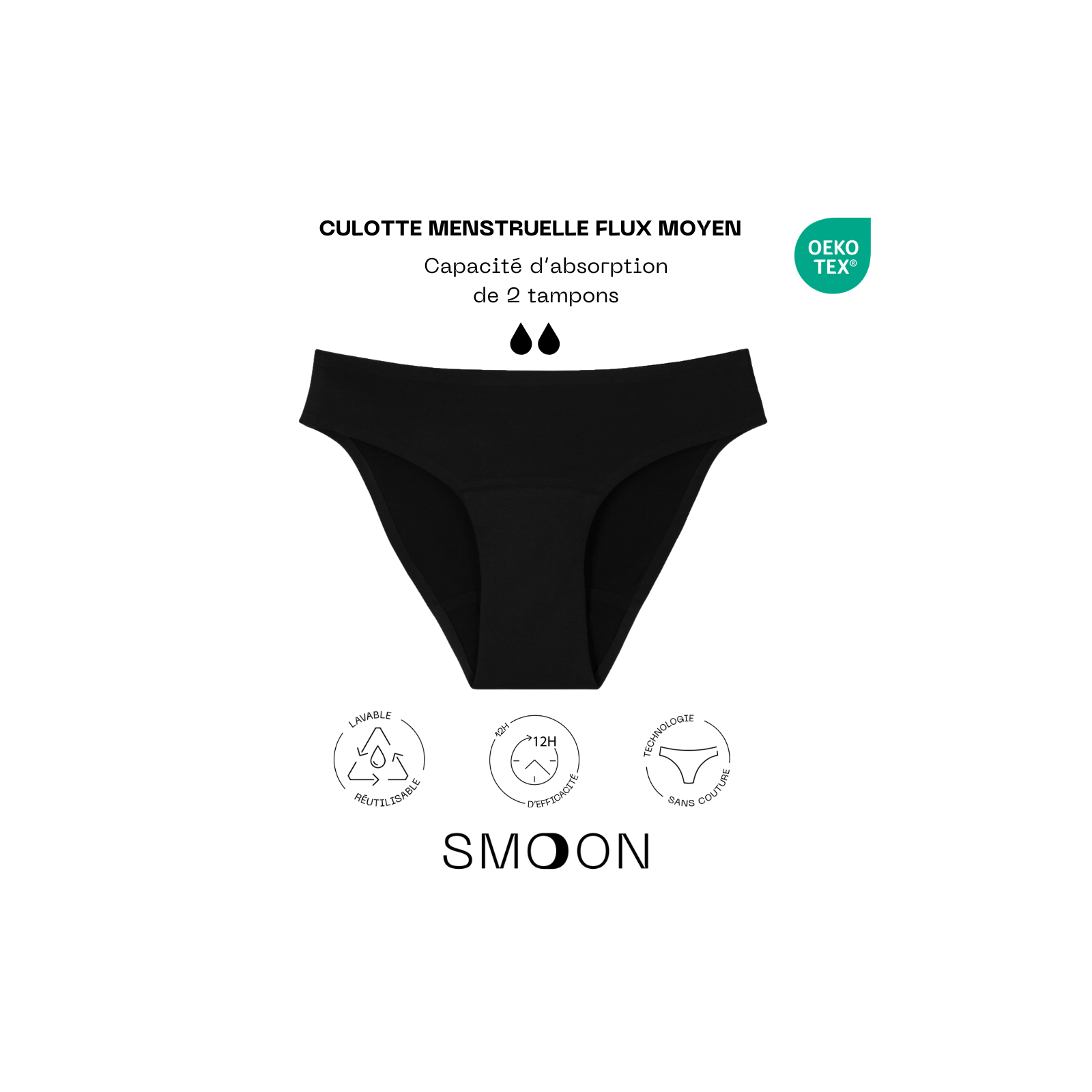 Culottes Menstruelles, Culottes De Règle Fabriquées Avec Du Coton Biologique