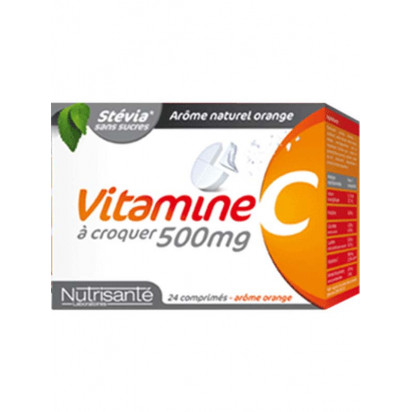 NUTRISANTE Vitamine C 500 à croquer. Boîte 24 comprimés Nutrisanté - Parashop