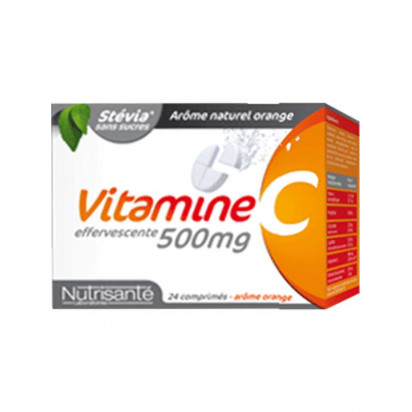 NUTRISANTE VITAMINE C 500MG. Boîte 24 comprimés effervescents Nutrisanté - Parashop