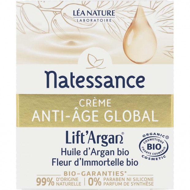 Crème anti-âge global. 50 ml Natessance - Parashop