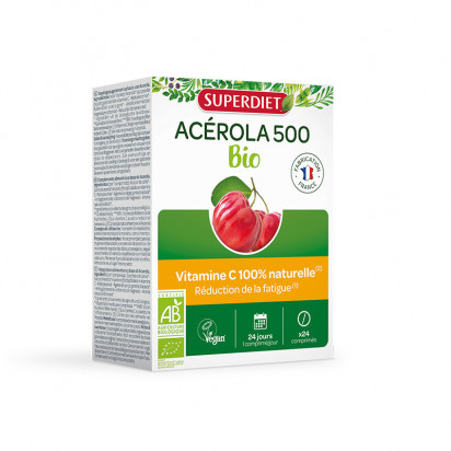 ACEROLA 500 Bio, 24 comprimés à croquer
