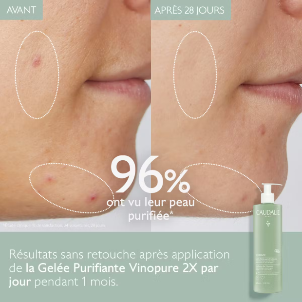 Vinopure Gelée Nettoyante Purifiante Bio, 385ml