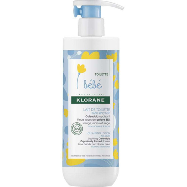 BEBE KLORANE BÉBÉ Lait de toilette calendula. Fl pompe 750ml Klorane - Parashop