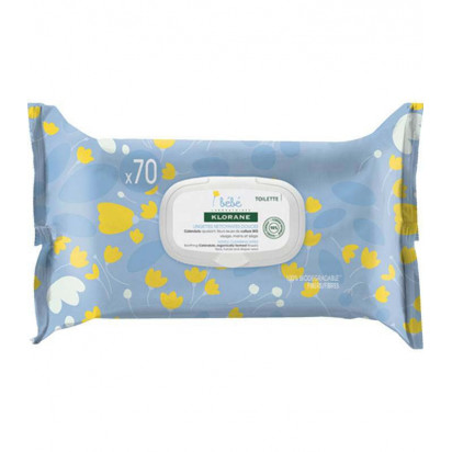 BEBE Lingettes nettoyantes pour le change. Boîte 70 Klorane - Parashop