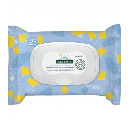 BEBE Lingettes visage et mains. Sachet 25 Klorane - Parashop