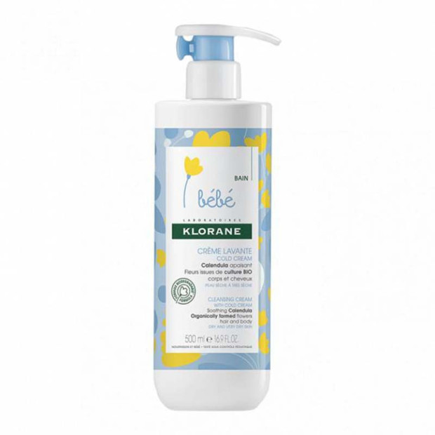 BEBE Gel moussant surgras. Fl pompe 500ml Klorane - Parashop