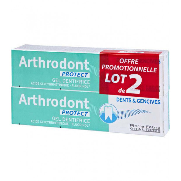 ARTHRODONT Protect Gel Dentifrice Fluoré. Lot de 2 Tubes 75ml Pfs - Parashop