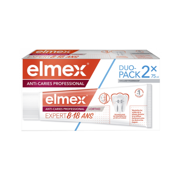 Dentifrice Anti-Caries Professional Expert 8-18 Ans, Lot 2X75ml