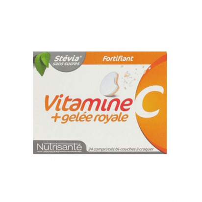 NUTRISANTE Vitamine C + Gelée royale. Boîte 24 comprimés à croquer