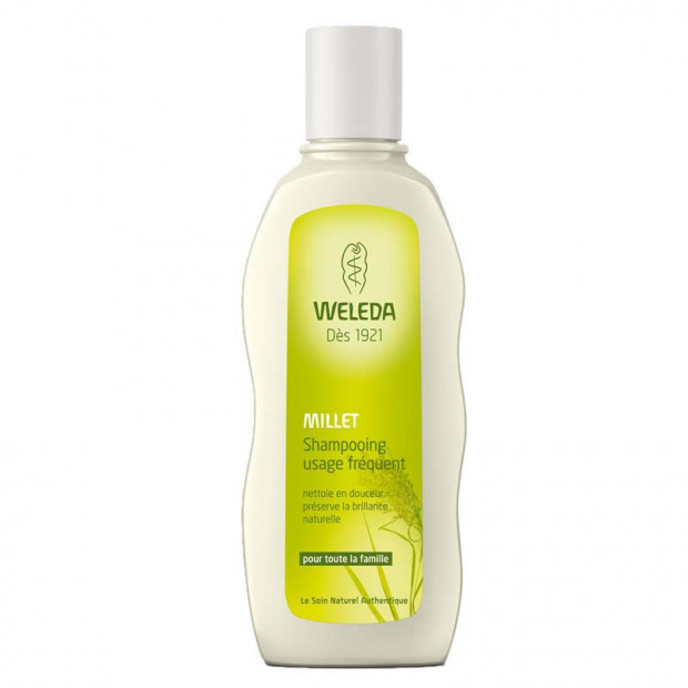 Shampoing usage fréquent au Millet, 190ml Weleda - Parashop